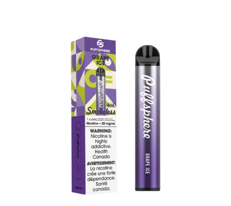 PuffSphere Smokeless Vape - Grape Ice Vapeluv Vapeshop PuffSphere Smokeless Vape - Grape Ice Vapeluv Vapeshop