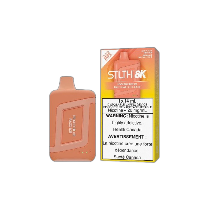 STLTH 8K Peach Blue Razz Ice Disposable Vape