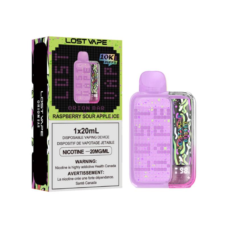 Lost Vape Orion Bar 10K - Raspberry Sour Apple Ice, 10000 Puffs