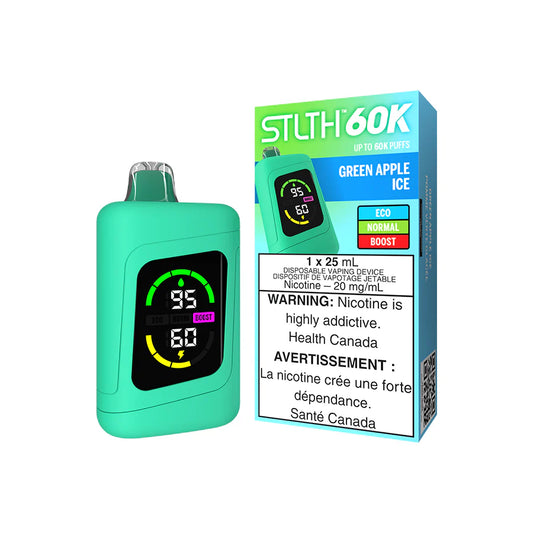 STLTH 60K Disposable Vape - Green Apple Ice