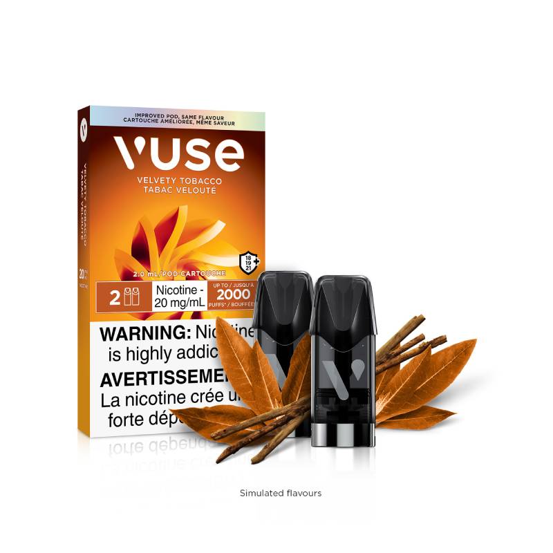 Vuse Pods - Velvety Tobacco, 2mL (2 Pods/PK) Vapeluv Vapeshop Vuse Pods - Velvety Tobacco, 2mL (2 Pods/PK) Vapeluv Vapeshop