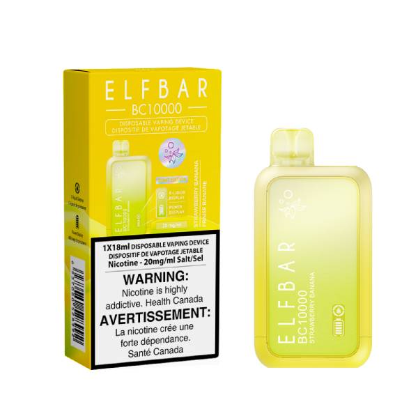 Elf Bar BC10000 Disposable Vape - Strawberry Banana, 10000 Puffs Vapeluv Vapeshop Elf Bar BC10000 Disposable Vape - Strawberry Banana, 10000 Puffs Vapeluv Vapeshop