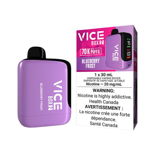 Vice Box 2 Blueberry Frost Ice Disposable Vape – 70,000 Puffs, 30mL, 20mg Nicotine