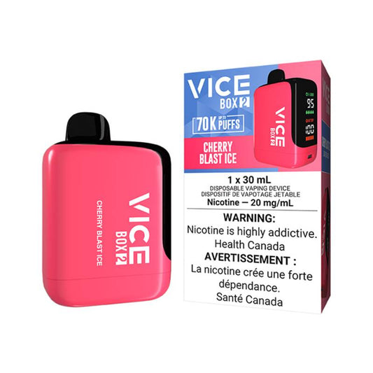 Vice Box 2 Cherry Blast Ice Disposable Vape – 70,000 Puffs, 30mL, 20mg Nicotine