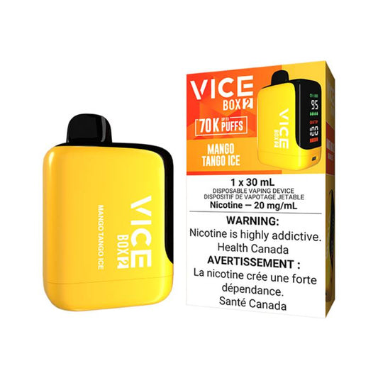 Vice Box 2 Mango Tango Ice Disposable Vape – 70,000 Puffs, 30mL, 20mg Nicotine