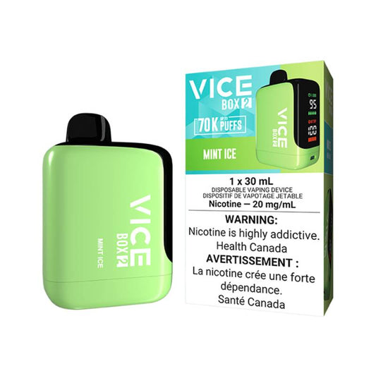 Vice Box 2 Mint Ice Disposable Vape – 70,000 Puffs, 30mL, 20mg Nicotine