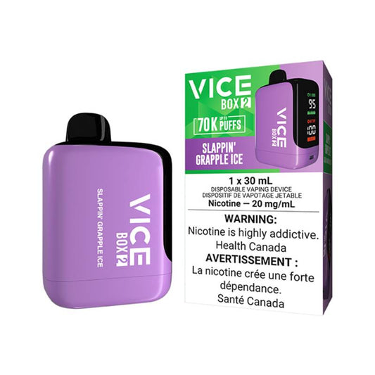 Vice Box 2 Slappin’ Grapple Ice Disposable Vape – 70,000 Puffs, 30mL, 20mg Nicotine