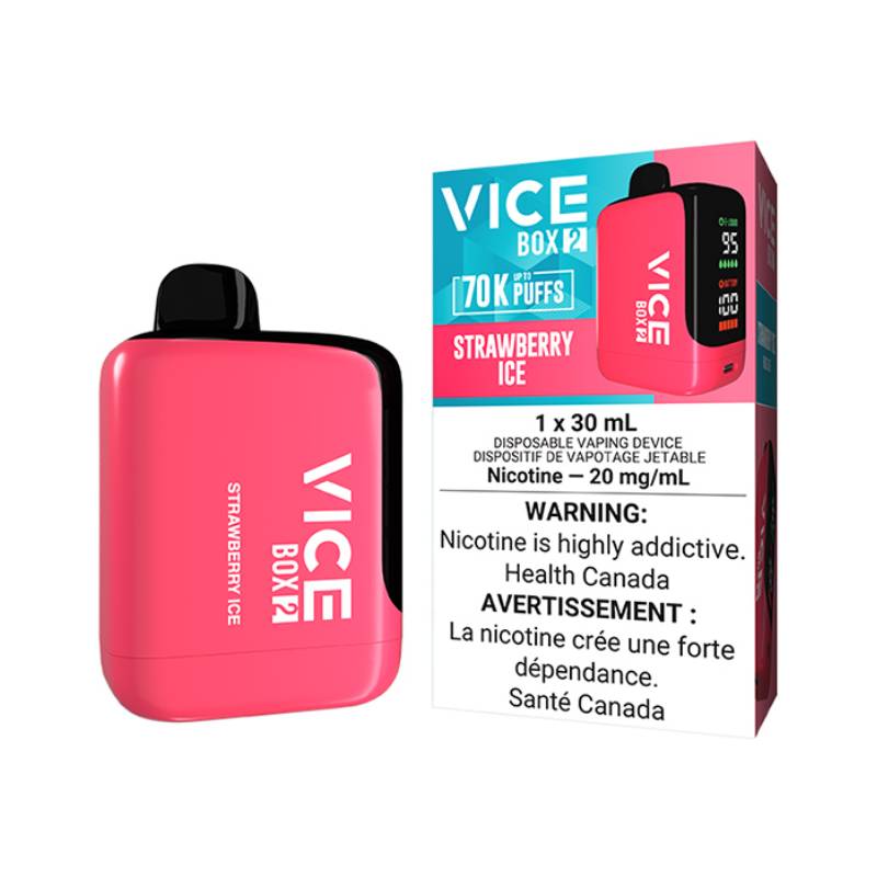Vice Box 2 Strawberry Ice Disposable Vape – 70,000 Puffs, 30mL, 20mg Nicotine