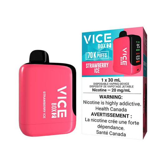 Vice Box 2 Strawberry Ice Disposable Vape – 70,000 Puffs, 30mL, 20mg Nicotine