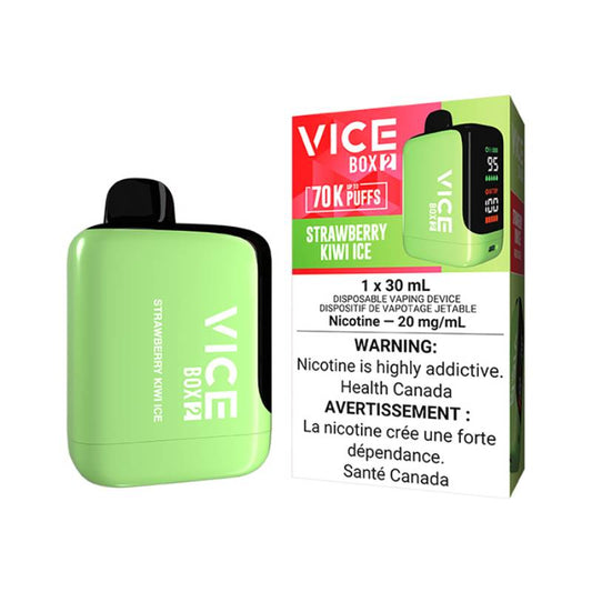Vice Box 2 Strawberry Kiwi Ice Disposable Vape – 70,000 Puffs, 30mL, 20mg Nicotine
