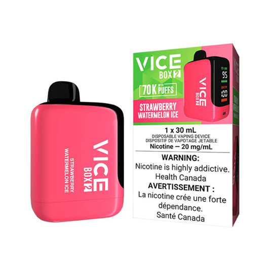 Vice Box 2 Strawberry Watermelon Ice Disposable Vape – 70,000 Puffs, 30mL, 20mg Nicotine