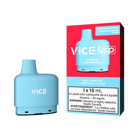 Vice Loop Pods - Blue Cherry Ice, 5000 Puffs, 10ML