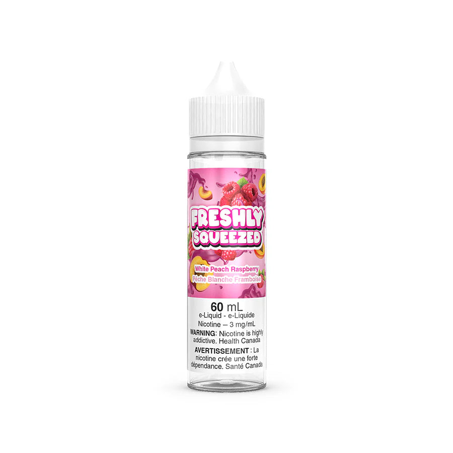 Freshly Squeezed Free Base 60mL, White Peach Raspberry