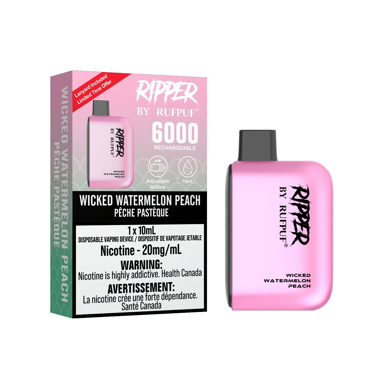GCORE RufPuf Ripper 6000 Wicked Watermelon Peach