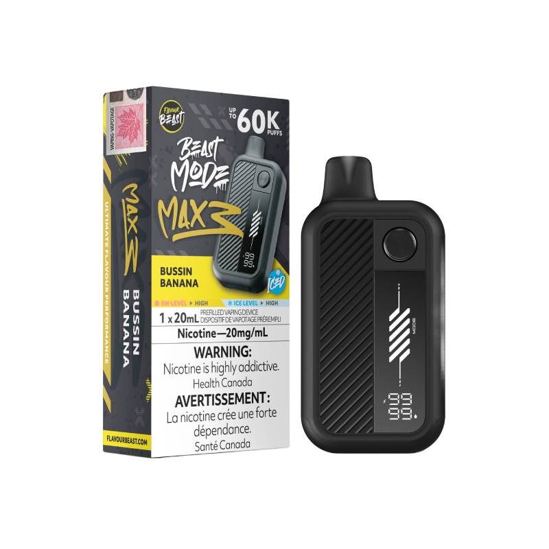 Flavour Beast - Beast Mode Max 3 60k Bussin Banana Iced Disposable Vape