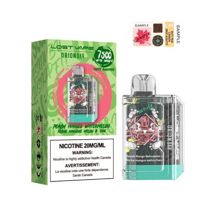 LOST VAPE Orion Bar 7500 Peach Mango Watermelon