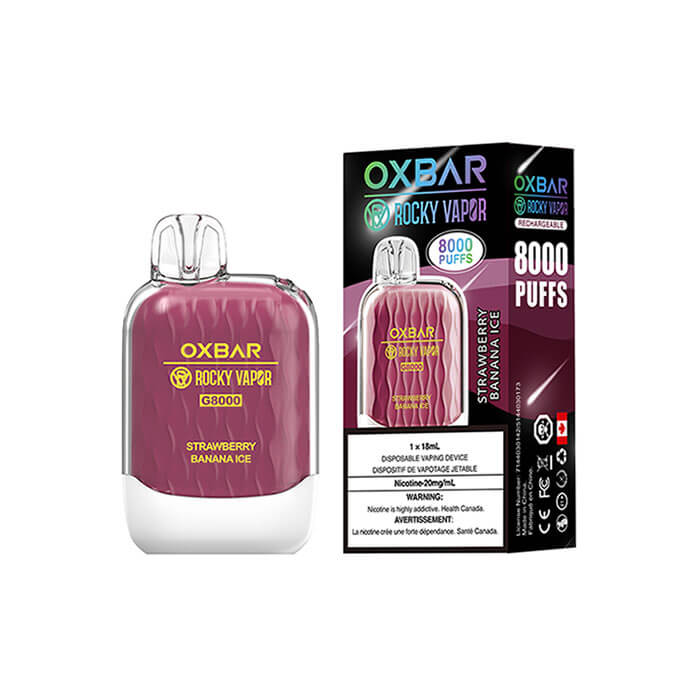 Oxbar G8000 Strawberry Banana Ice Disposable Vape | Vapeluv.com Vapeluv Vapeshop Oxbar G8000 Strawberry Banana Ice Disposable Vape | Vapeluv.com Vapeluv Vapeshop