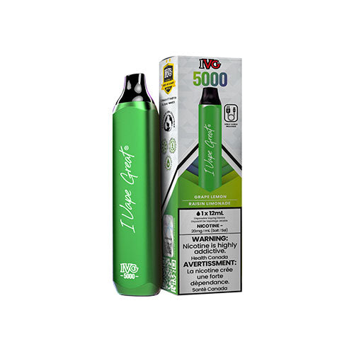 IVG 5000 Disposable Vape Grape Lemon