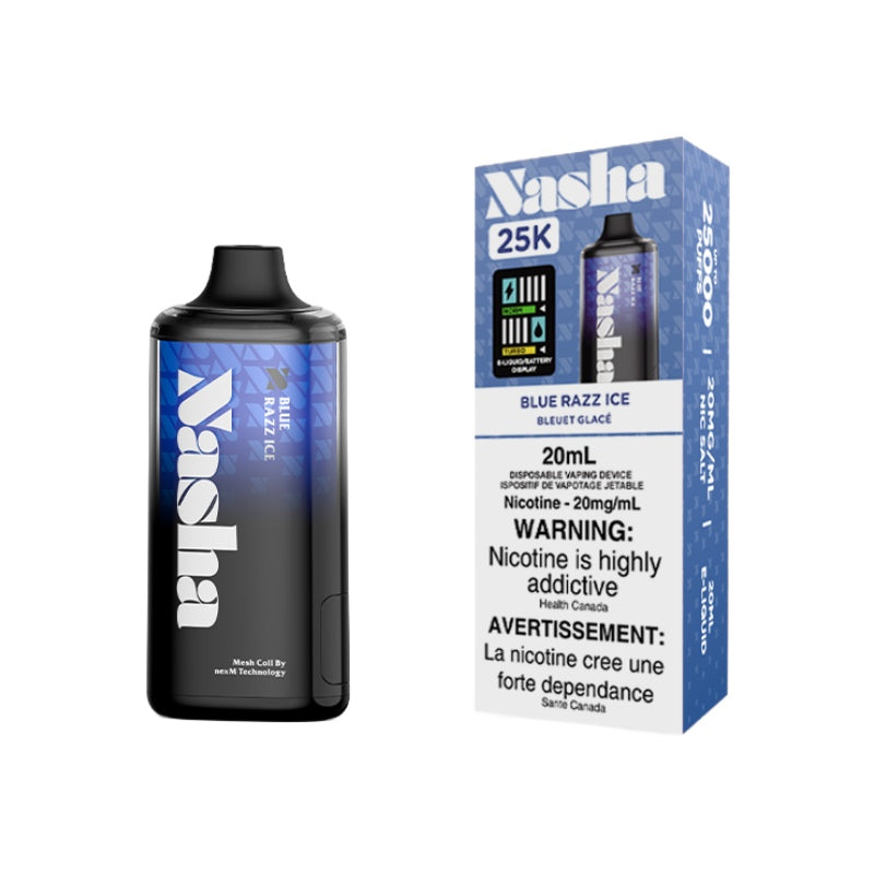 blue icy vape Nasha 25K Razz Ice Disposable – Vapeluv Vapeshop Flavor:Pina Pola NO SHIP: AR Blue Sour Raspberry POD