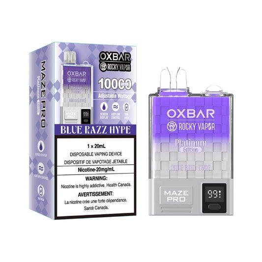 Oxbar Maze Pro Disposable Vape - Blue Razz Hype, 10000 Puffs
