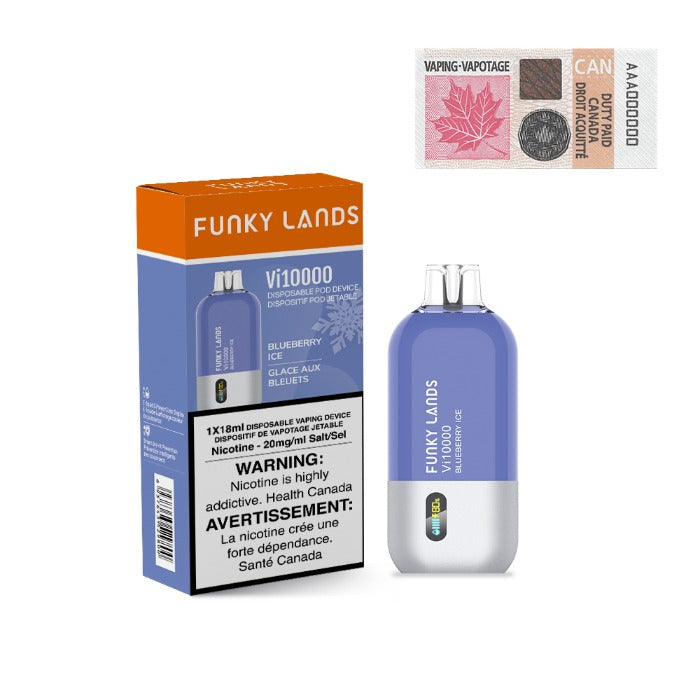 Funky Lands 10000 Blueberry Ice Disposable Vape