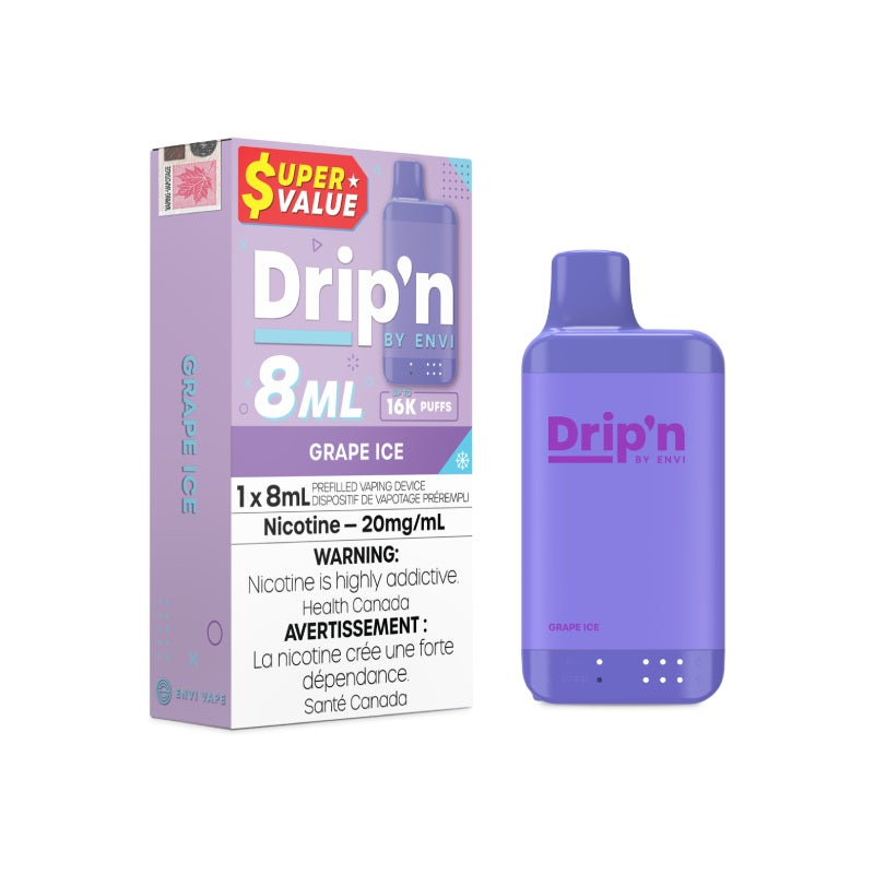 Drip'n 16k Disposable Vape Grape Ice