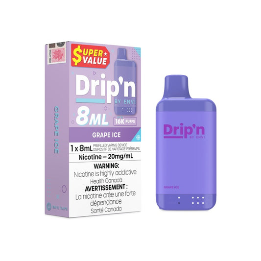 Drip'n 16k Disposable Vape Grape Ice