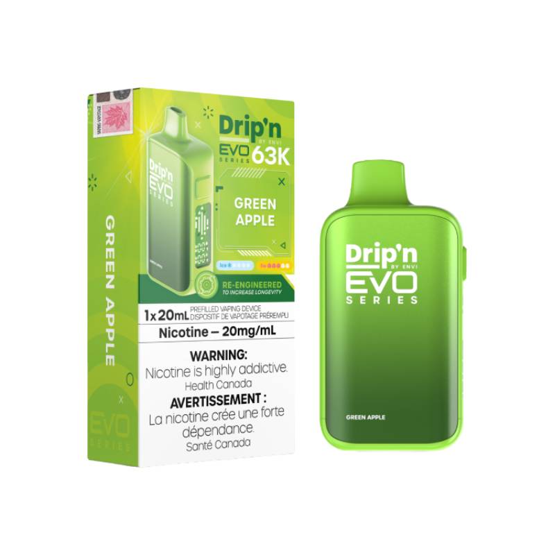 Drip’n Evo 63K Disposable Vape Green Apple 63000 Puffs