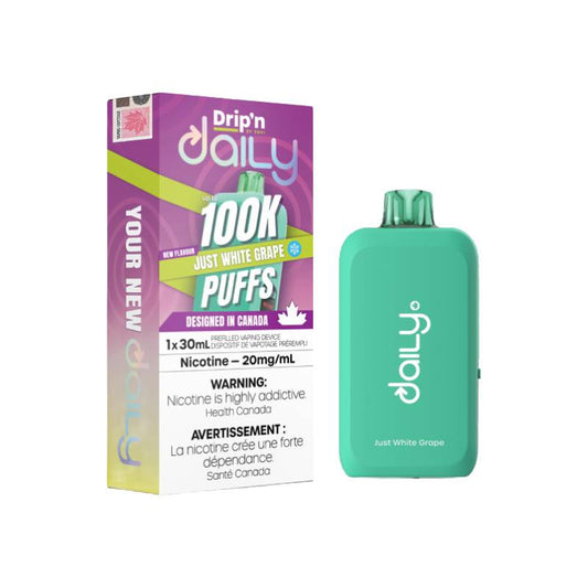 Drip'n - Daily 100K Just White Grape Disposable Vape