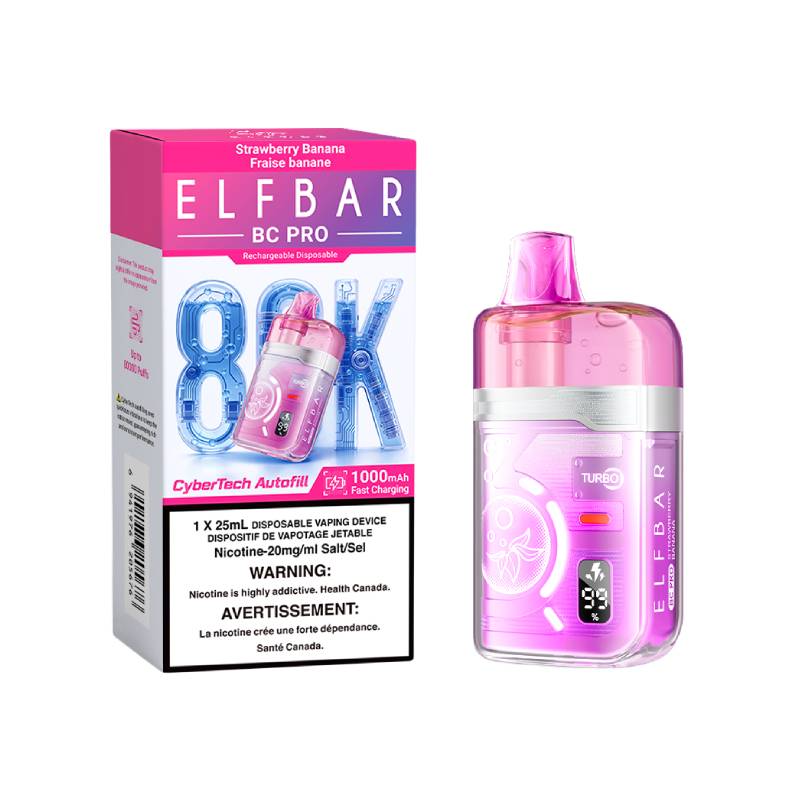 Elf Bar BC Pro 80K disposable vape Strawberry Banana flavour