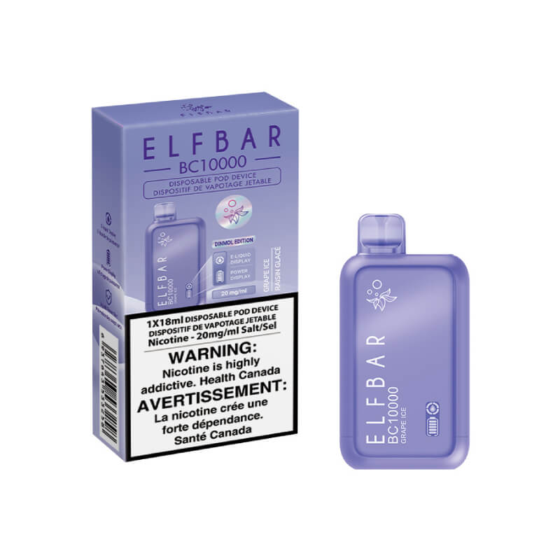 Elf Bar BC10000 Disposable Vape - Grape Ice, 10000 Puffs Vapeluv Vapeshop Elf Bar BC10000 Disposable Vape - Grape Ice, 10000 Puffs Vapeluv Vapeshop