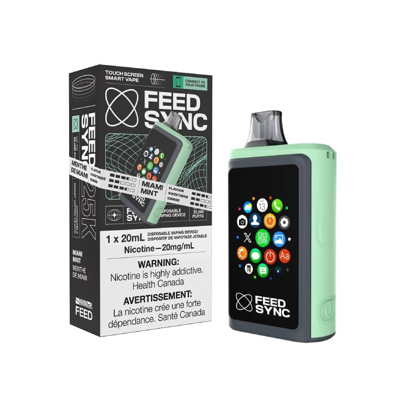 FEED Sync 25K Disposable Vape - Miami Mint, 20ML Vapeluv Vapeshop FEED Sync 25K Disposable Vape - Miami Mint, 20ML Vapeluv Vapeshop