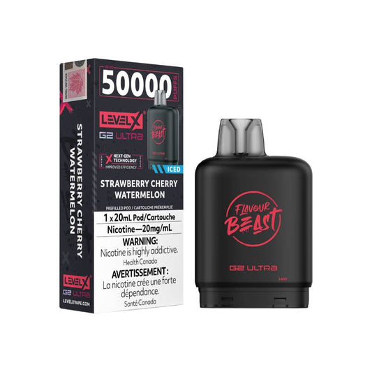 Level X Flavour Beast G2 Ultra Pod 50K - Strawberry Cherry Watermelon Iced