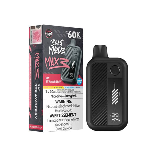 Flavour Beast - Beast Mode Max 3 60k Sic Strawberry Iced