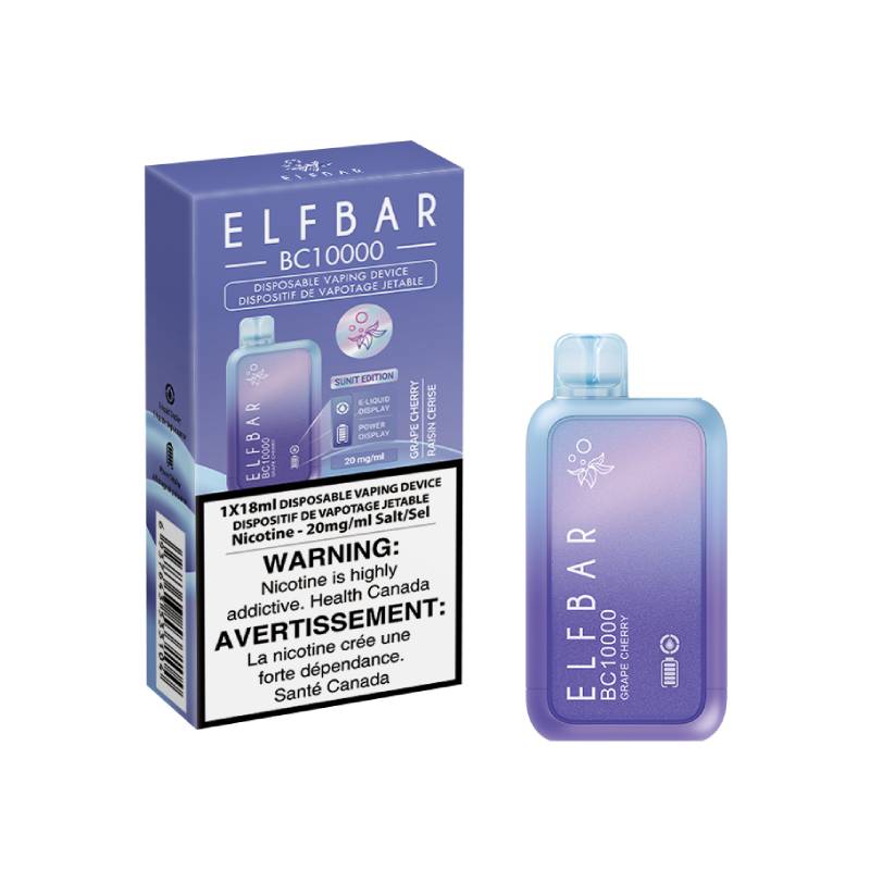 Elf Bar BC10000 Disposable Vape - Grape Cherry, 10000 Puffs Vapeluv Vapeshop Elf Bar BC10000 Disposable Vape - Grape Cherry, 10000 Puffs Vapeluv Vapeshop