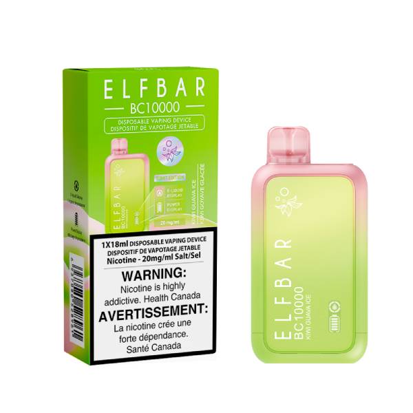 Elf Bar BC10000 Disposable Vape - Kiwi Guava Ice, 10000 Puffs