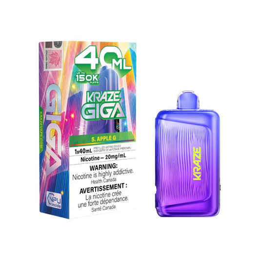 Kraze Giga 150K -  S. Apple G Disposable Vape
