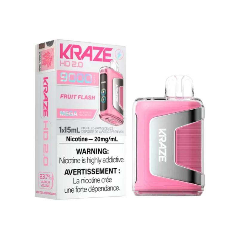 Kraze HD 2.0 9K Disposable Vape - Fruit Flash, 9000 Puffs