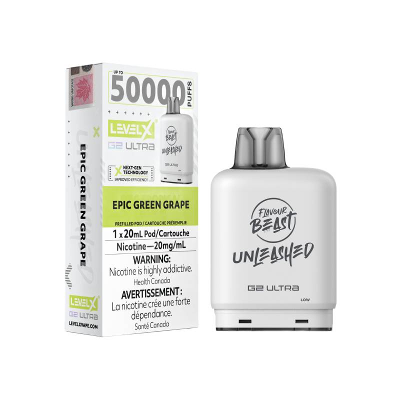 Level X Boost G2 Ultra 50K Disposable Pod Epic Green Grape