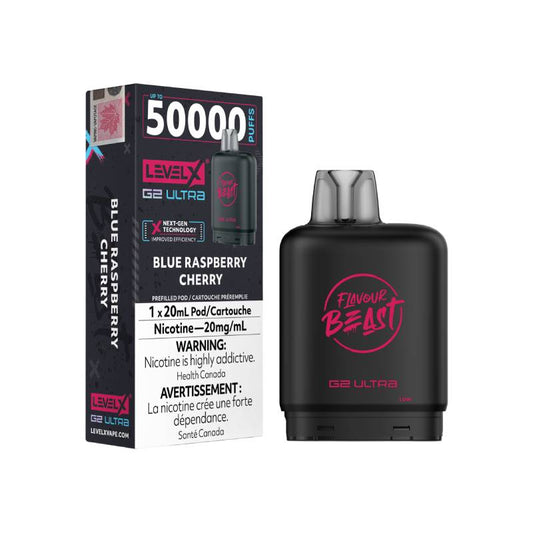 Flavour Beast Level X G2 Ultra Pod 50K - Blue Raspberry Cherry