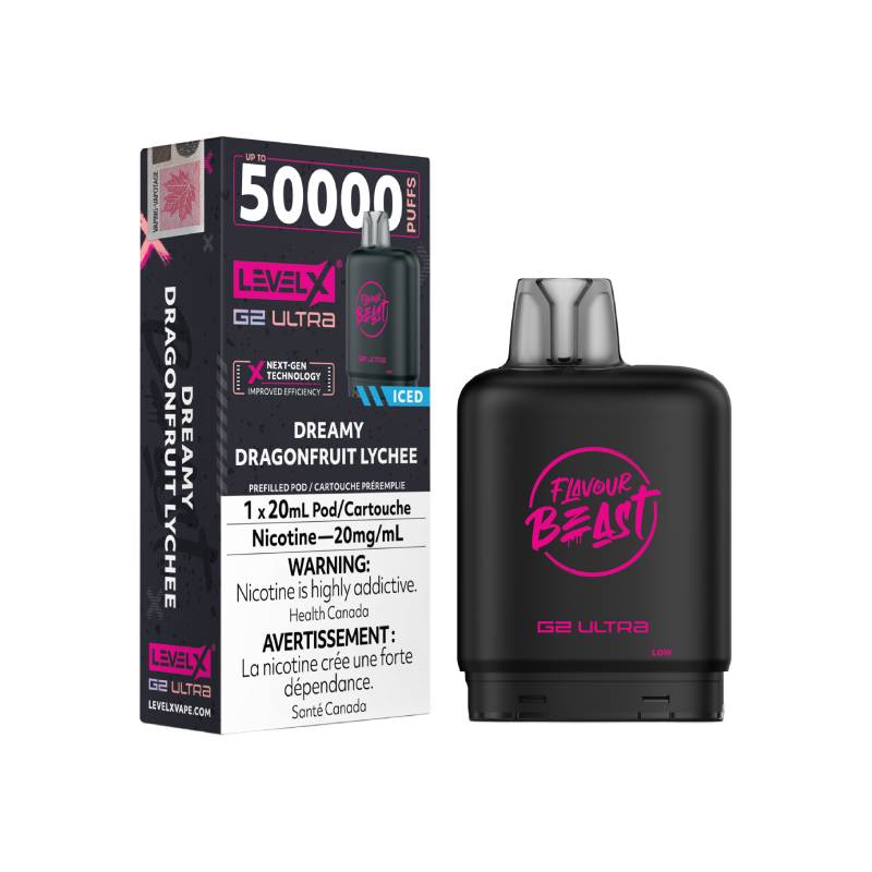 Flavour Beast Level X G2 Ultra Pod 50K - Dreamy Dragonfruit Lychee Iced