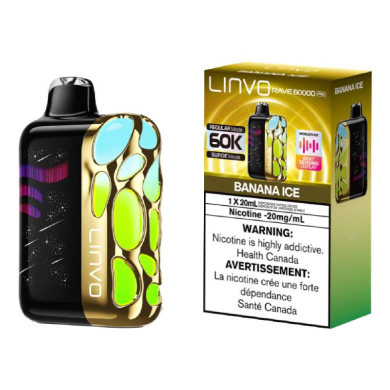 Linvo Rave 60K Pro Disposable Vape Banana Ice