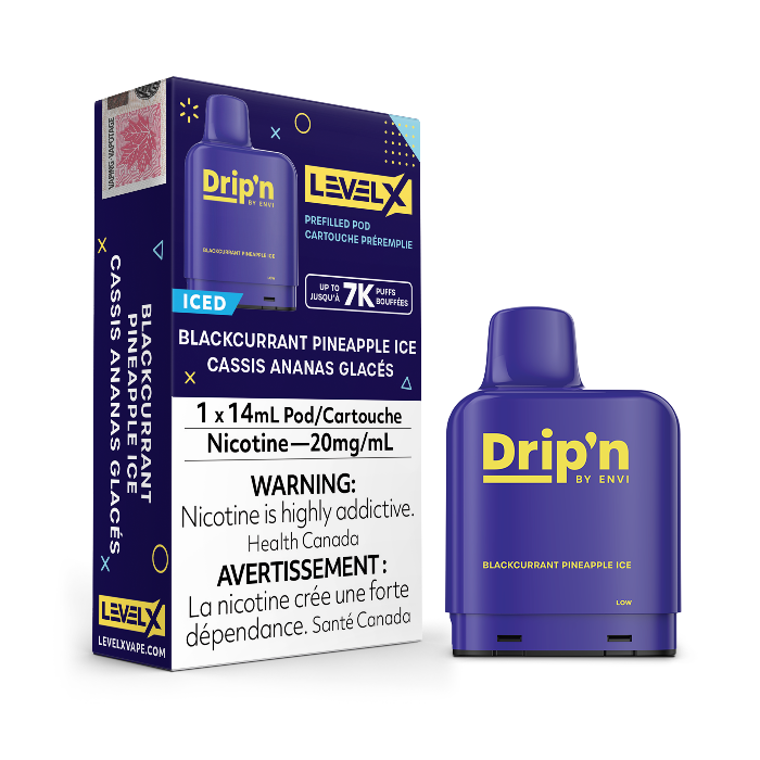 Envi Drip'n Blackcurrant Pineapple Ice Level X Pod