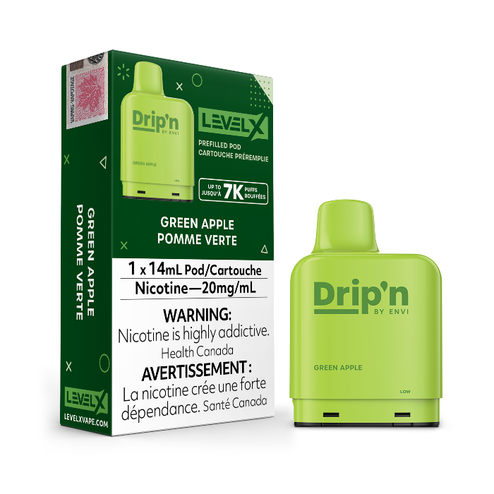 Envi Drip'n Green Apple Level X Pod