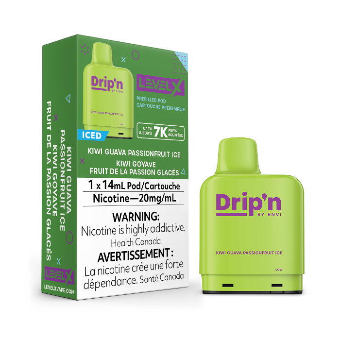 Envi Drip'n Kiwi Guava Passionfruit Ice Level X Pod