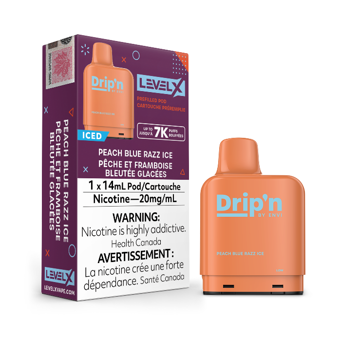 Envi Drip'n Peach Blue Razz Ice Level X Pod