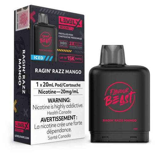 Level X Boost Series Pod - Ragin' Razz Mango, 15000 Puffs