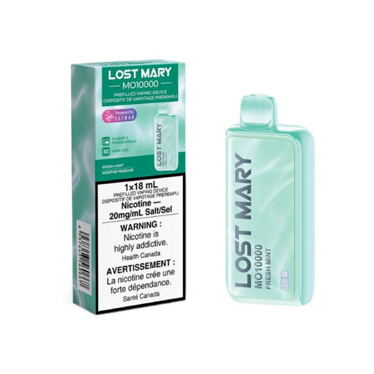 Lost Mary MO10000 Disposable Vape - Fresh Mint, 10000 Puffs