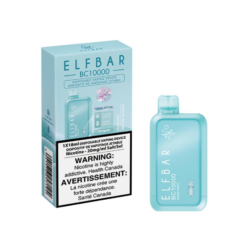 Elf Bar BC10000 Disposable Vape - Miami Mint, 10000 Puffs Vapeluv Vapeshop Elf Bar BC10000 Disposable Vape - Miami Mint, 10000 Puffs Vapeluv Vapeshop