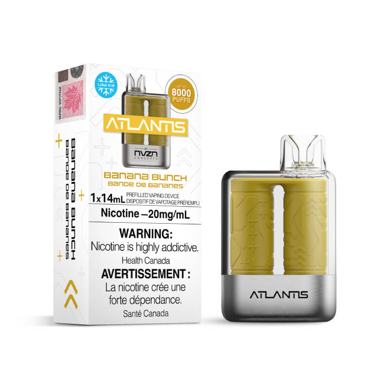 NVZN Atlantis Disposable Vape - Banana Bunch, 8000 Puffs